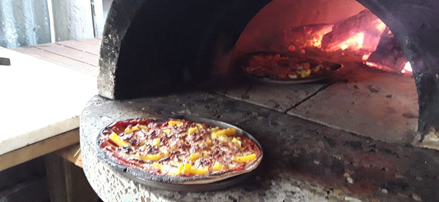 wood-fired pizza oven available